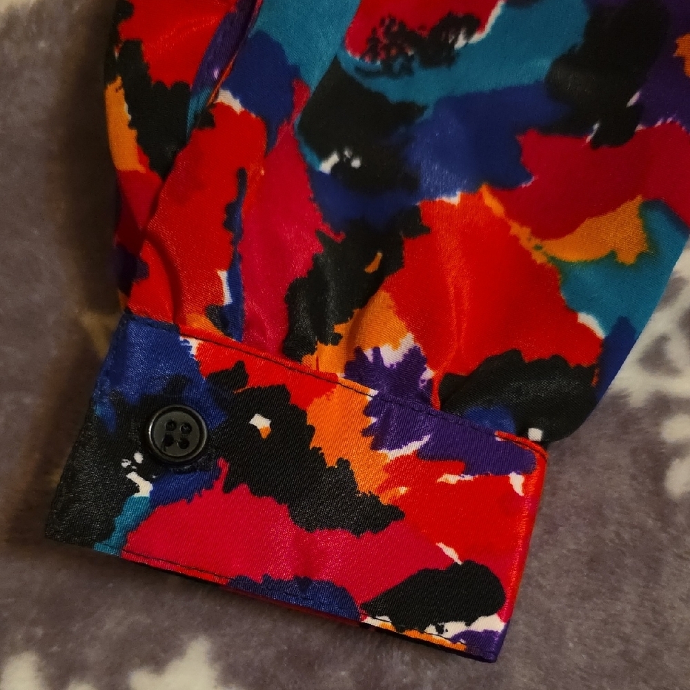 Impressions Multicolor Button Down Shirt - image 5